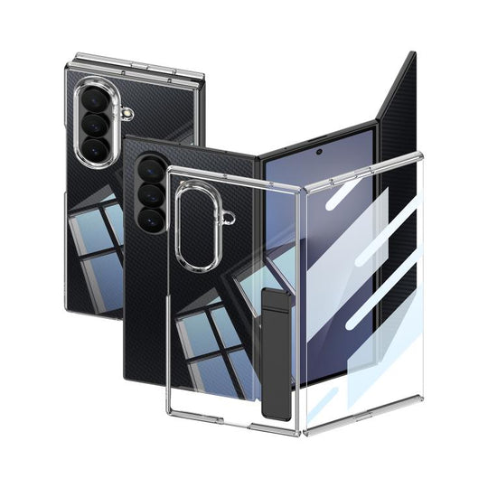 For Samsung Galaxy Z TriFold GKK Integrated Phantom Phone Case with Holder(Transparent)