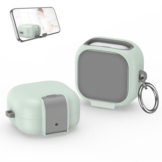 For Samsung Galaxy Buds4 / 4 Pro XDcase Armor Full-body Earphone Case with Hook & Security Lock(Mint Green)