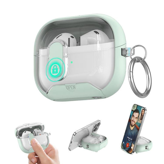 For Samsung Galaxy Buds3 / 3 Pro XDcase Starlink Series Magnetic Earphone Case with Holder & Security Lock(Mint Green)