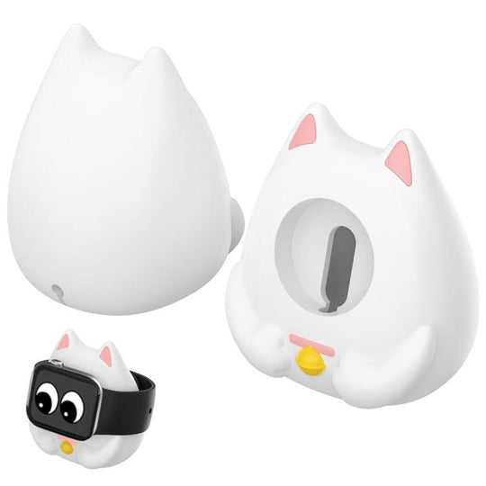 XDcase For Apple Watch Lucky Cat Design Smart Watch Charging Stand(White)