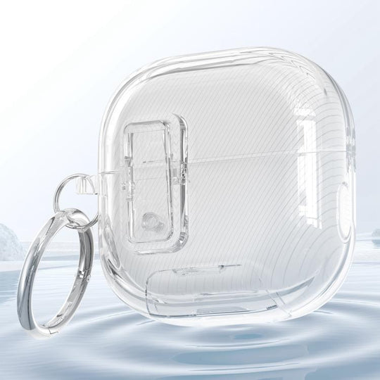 For Huawei FreeClip 2 Starry Security Lock Earphone Case with Holder & Keyring(Transparent)