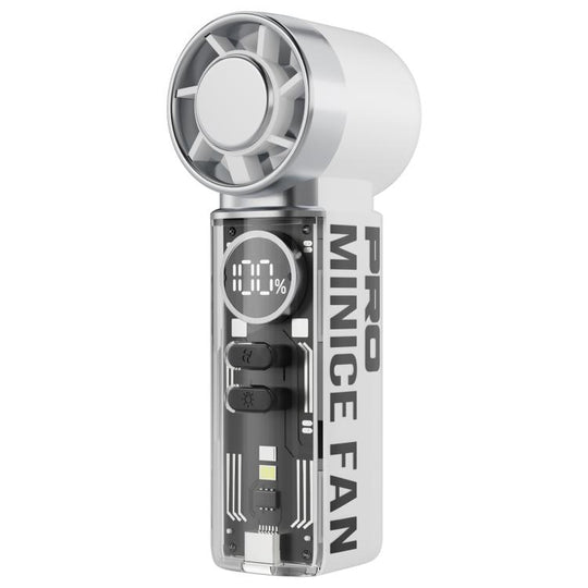 K824 Concentrated Wind Turbine Handheld Mini High Speed Fan(White)