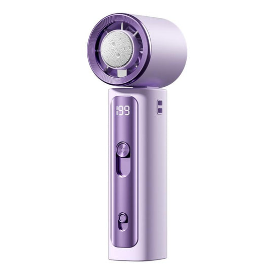 Y33 Mini Handheld Cooling Fan with Digital Display(Purple)