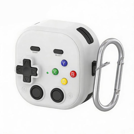 For Huawei FreeClip 2 XDcase Retro Game Console Design Earbuds Protective Case(White)