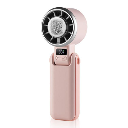 H03B High Speed Handheld Cooling Fan with Digital Display(Pink)