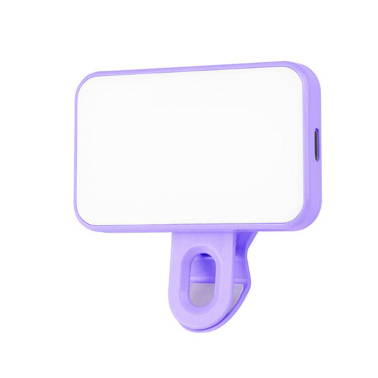 Portable Mini Fill Light with Clip 150mAh No Charging Cable(Purple)