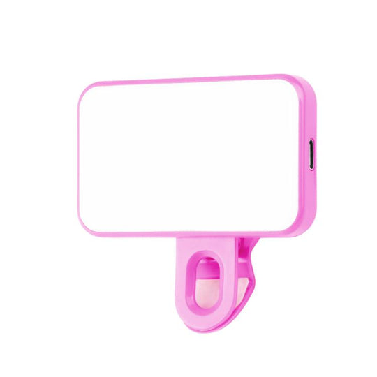 Portable Mini Fill Light with Clip 150mAh No Charging Cable(Rose Red)