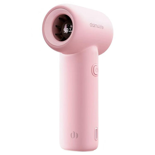 L03 High Speed Silent Handheld Mini Fan with Digital Display(Pink)