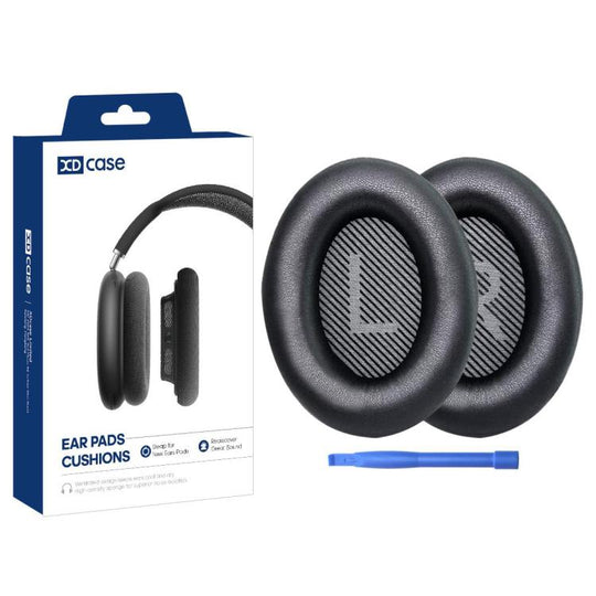 For Bose QC15 / QC25 /  AE2 XDcase 1 Pair Protein Leather Headset Replacement Ear Pads with Prying Tool(Black)