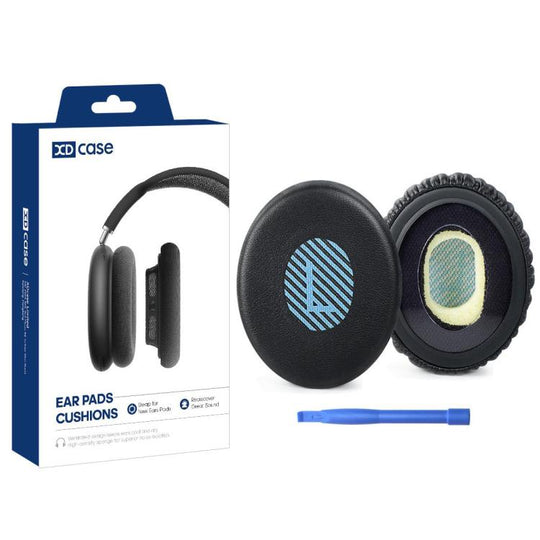 For Bose OE2 / OE2i XDcase 1 Pair Protein Leather Headset Replacement Ear Pads with Prying Tool(Black Blue)