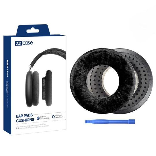 For Beyerdynamic DT770 / DT880 / DT990 XDcase 1 Pair Velour Ear Pads Headset Replacement Part with Prying Tool(Black)