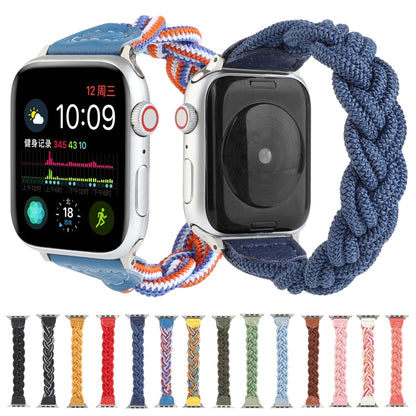 Elastic Woven Watch Band For Apple Watch Ultra 49mm&Watch Ultra 2 49mm / Series 9&8&7 45mm / SE 3&SE 2&6&SE&5&4 44mm / 3&2&1 42mm, Length:130mm(Red) by buy2fix