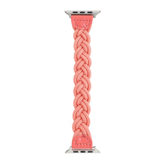 Elastic Woven Watch Band For Apple Watch Ultra 49mm&Watch Ultra 2 49mm / Series 9&8&7 45mm / SE 3&SE 2&6&SE&5&4 44mm / 3&2&1 42mm, Length:160mm(Watermelon Red) by buy2fix