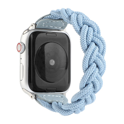 Elastic Woven Watch Band For Apple Watch Ultra 49mm&Watch Ultra 2 49mm / Series 9&8&7 45mm / SE 3&SE 2&6&SE&5&4 44mm / 3&2&1 42mm, Length:160mm(Sky Blue) by buy2fix