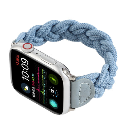 Elastic Woven Watch Band For Apple Watch Ultra 49mm&Watch Ultra 2 49mm / Series 9&8&7 45mm / SE 3&SE 2&6&SE&5&4 44mm / 3&2&1 42mm, Length:160mm(Sky Blue) by buy2fix