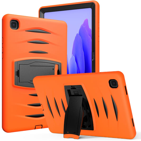 For Samsung Galaxy Tab A7 (2020) T500/T505 Wave Texture Series PC + Silicone Protective Case with Holder(Orange) - Other Galaxy Tab PC by buy2fix | Online Shopping UK | buy2fix