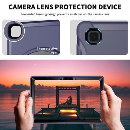 For Samsung Galaxy Tab A7 (2020) T500/T505 360 Degree Rotation PC + TPU Protective Case with Holder & Hand-strap & Pen Slot(Blue) - Other Galaxy Tab PC by buy2fix | Online Shopping UK | buy2fix