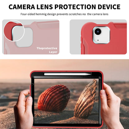 For iPad Air 2022 / 2020 10.9 360 Degree Rotation PC + TPU Protective Case with Holder & Hand-strap & Pen Slot(Red) - iPad Air (2022) / (2020) 10.9 Cases by buy2fix | Online Shopping UK | buy2fix