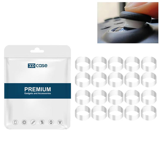 XDcase 20pcs Joystick Invisible Silicone Protectors for PS5 / PS4 / Xbox / ROG Ally(White)