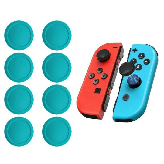 XDcase 8pcs Joystick Controller Replacement Thumb Grip Cap for Switch / Switch Lite / Switch OLED(Blue)