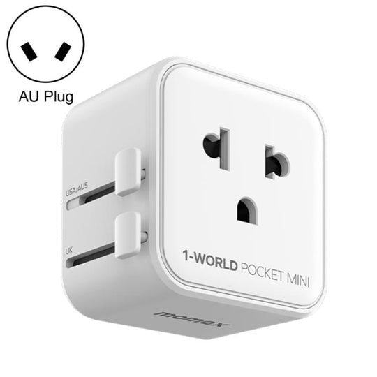 MOMAX UA37 1-World Pocket Mini Ultra-thin Universal Travel Adapter, Plug:AU Plug(White)