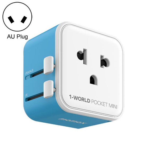 MOMAX UA37 1-World Pocket Mini Ultra-thin Universal Travel Adapter, Plug:AU Plug(Blue)