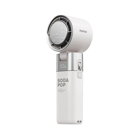 MOMAX IF21 GO FREEZE Ice Compress Folding High-Speed Handheld Fan(White)