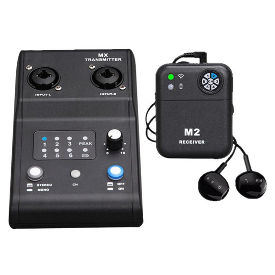 MX-M2 Portable Wireless In-Ear Monitoring System for Stage 1 TX & 1 RX(Black)