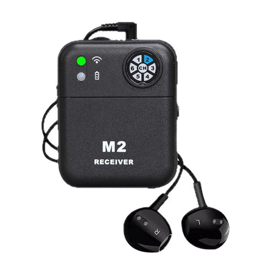 M2 Portable Wireless Monitoring Receiver with Wired Earphones(Black)