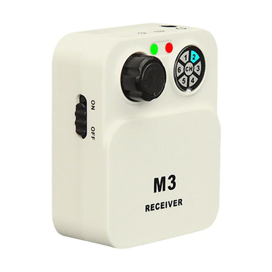 M3 Portable Wireless Monitoring Receiver with Wired Earphones(White)