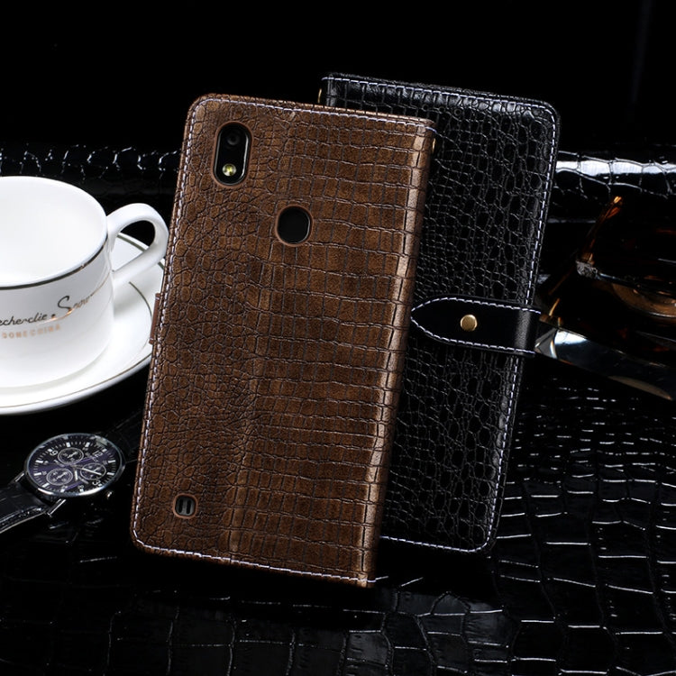 For ZTE Blade A7 Prime idewei Crocodile Texture Horizontal Flip Leather Case with Holder & Card Slots & Wallet(Black) - ZTE Cases by idewei | Online Shopping UK | buy2fix