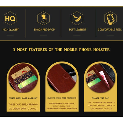 For Motorola Edge+ idewei Crazy Horse Texture Horizontal Flip Leather Case with Holder & Card Slots & Wallet(Red) - Motorola Cases by idewei | Online Shopping UK | buy2fix