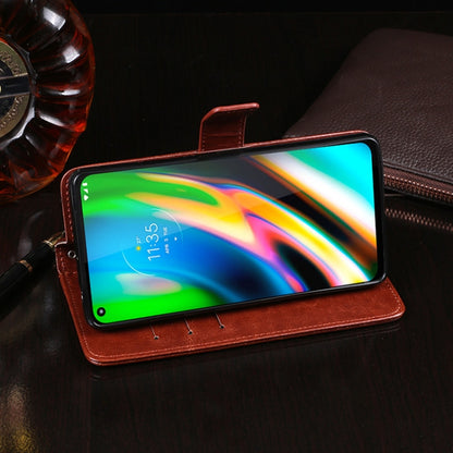 For Motorola Moto G9 Plus idewei Crazy Horse Texture Horizontal Flip Leather Case with Holder & Card Slots & Wallet(Yellow) - Motorola Cases by idewei | Online Shopping UK | buy2fix