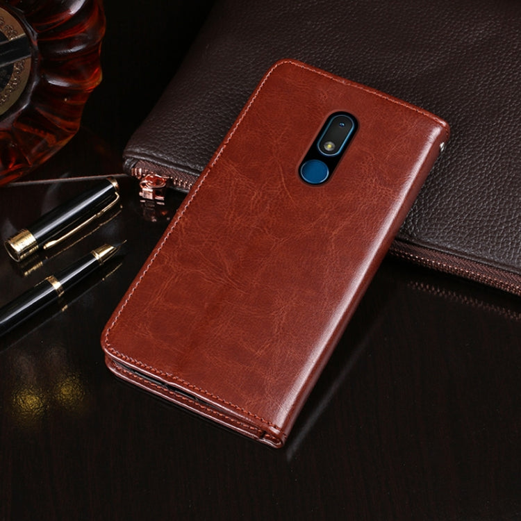 For Nokia C3 idewei Crazy Horse Texture Horizontal Flip Leather Case with Holder & Card Slots & Wallet(Black) - Nokia Cases by idewei | Online Shopping UK | buy2fix