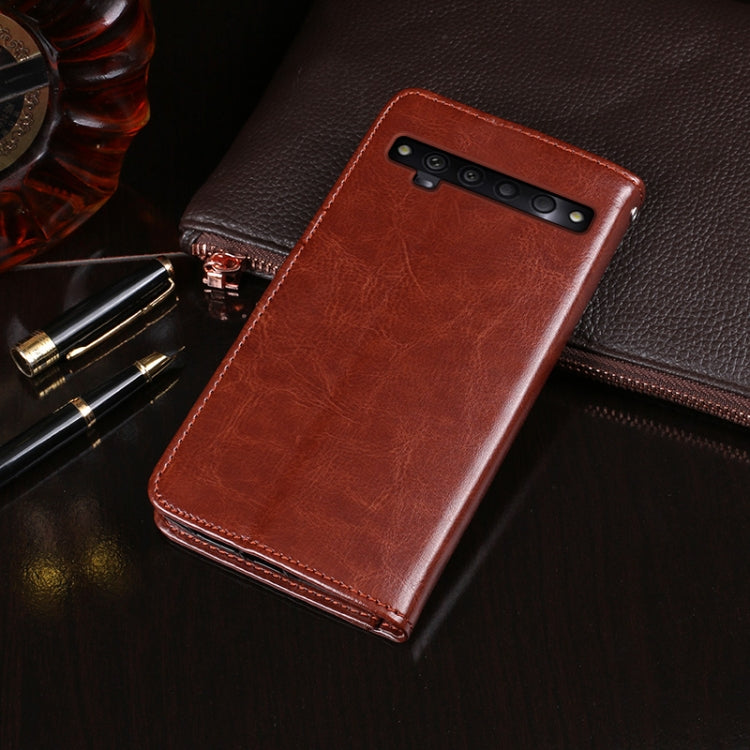 For TCL 10 Pro idewei Crazy Horse Texture Horizontal Flip Leather Case with Holder & Card Slots & Wallet(White) - TCL by idewei | Online Shopping UK | buy2fix