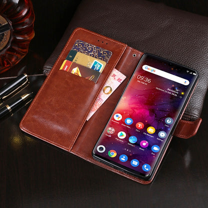 For TCL 10 Pro idewei Crazy Horse Texture Horizontal Flip Leather Case with Holder & Card Slots & Wallet(White) - TCL by idewei | Online Shopping UK | buy2fix