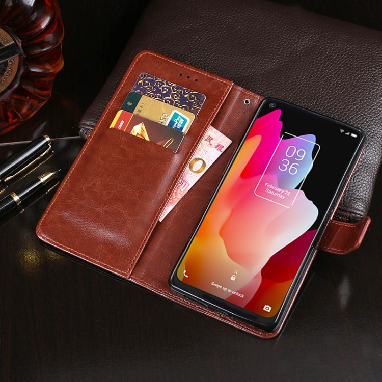 For TCL 10L idewei Crazy Horse Texture Horizontal Flip Leather Case with Holder & Card Slots & Wallet(White) - TCL by idewei | Online Shopping UK | buy2fix