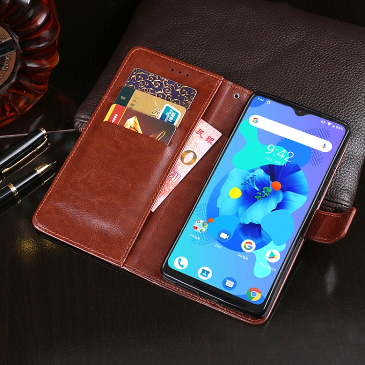 For Umidigi A7 idewei Crazy Horse Texture Horizontal Flip Leather Case with Holder & Card Slots & Wallet(Black) - More Brand by idewei | Online Shopping UK | buy2fix