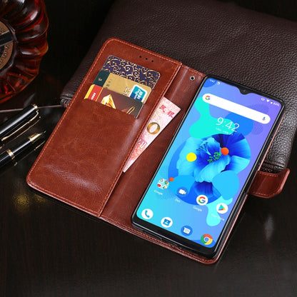 For Umidigi A7 idewei Crazy Horse Texture Horizontal Flip Leather Case with Holder & Card Slots & Wallet(Black) - More Brand by idewei | Online Shopping UK | buy2fix