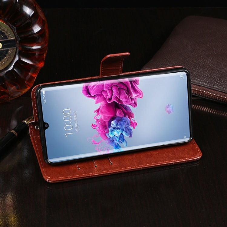 For ZTE Axon 11 5G idewei Crazy Horse Texture Horizontal Flip Leather Case with Holder & Card Slots & Wallet(Dark Blue) - ZTE Cases by idewei | Online Shopping UK | buy2fix