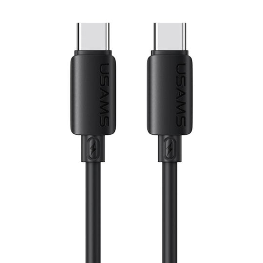 USAMS SJ787 U98 60W Type-C to Type-C Silicone Fast Charging Data Cable, Length: 1m(Black)