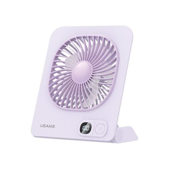 USAMS ZB363 Slim Magnetic Desktop Digital Display Fan(Purple)