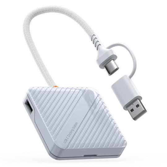 ADS-319 Multifunctional Portable Dual-Purpose Card Reader Storage Box(White)