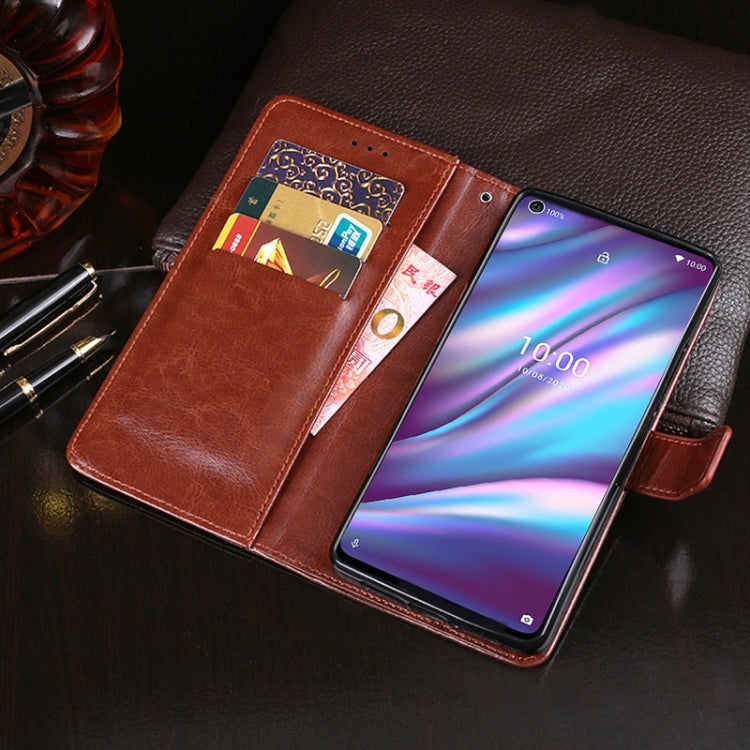 For Wiko View 5 idewei Crazy Horse Texture Horizontal Flip Leather Case with Holder & Card Slots & Wallet(Rose Red) - More Brand by idewei | Online Shopping UK | buy2fix