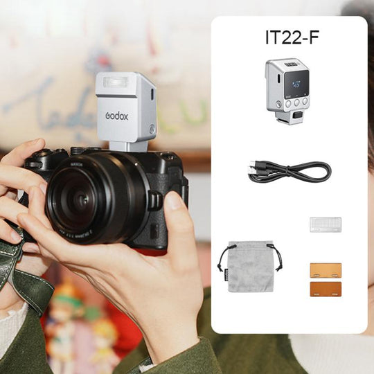 Godox iT22 TTL Mini iFlash Camera Flash Light, Model:iT22 F For FUJIFILM(Silver)