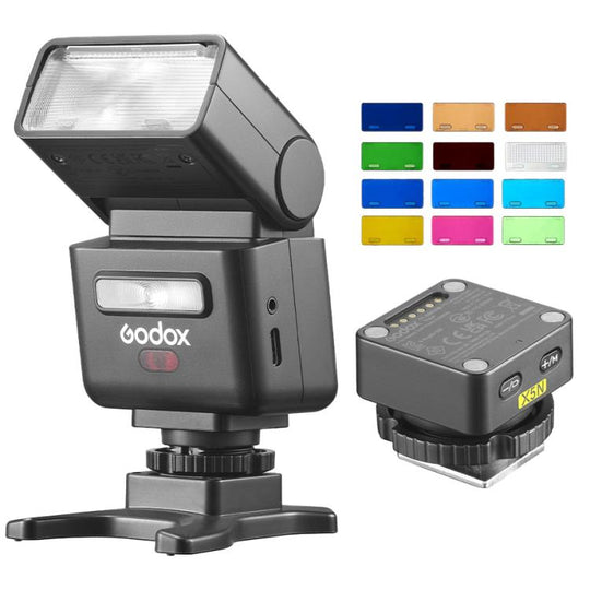 Godox iT32 iFlash Camera Flash & X5 TTL Wireless Flash Trigger with MA02 Magnetic Color Filters For Nikon(Black)