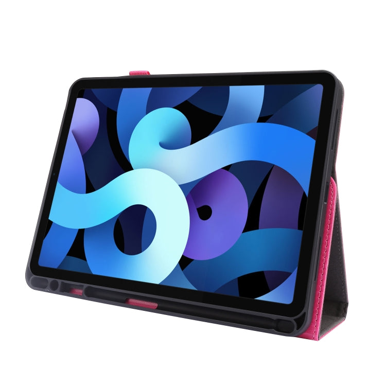 For iPad Pro 12.9 inch (2020) Crazy Horse Texture Horizontal Flip Leather Tablet Case with 2-folding Holder & Card Slot(Rose Red) - iPad Pro 12.9 (2020) Cases by buy2fix | Online Shopping UK | buy2fix