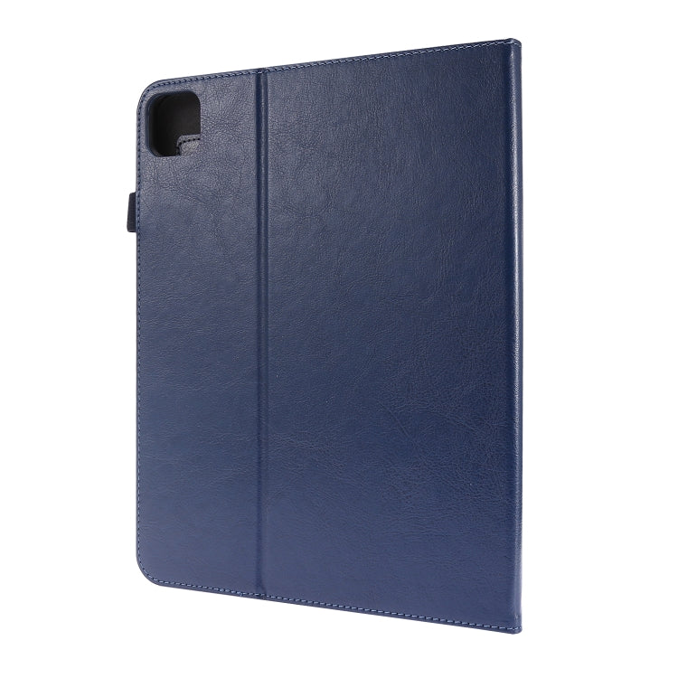 For iPad Pro 11 inch /iPad Air 2022 / 2020 10.9 Crazy Horse Texture Horizontal Flip Leather Case with 2-folding Holder & Card Slot(Dark Blue) - iPad Air (2022) / (2020) 10.9 Cases by buy2fix | Online Shopping UK | buy2fix