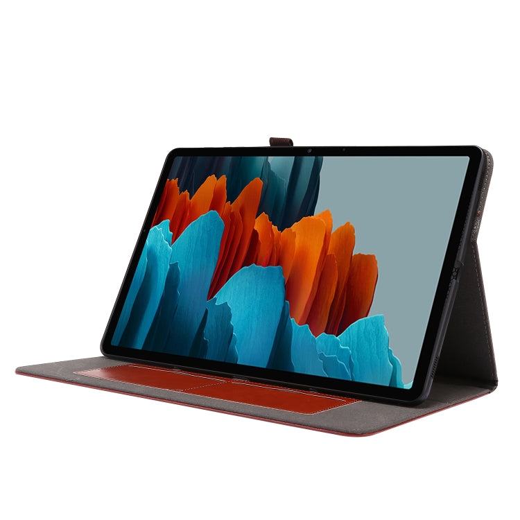 For Samsung Galaxy Tab S8+ / Tab S8 Plus /  Tab S7 FE / Tab S7+ / T970 Crazy Horse Texture Horizontal Flip Leather Case with 2-folding Holder & Card Slot(Brown) - Galaxy Tab S8+ Cases by buy2fix | Online Shopping UK | buy2fix