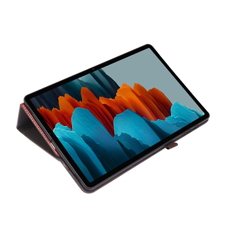 For Samsung Galaxy Tab S8+ / Tab S8 Plus /  Tab S7 FE / Tab S7+ / T970 Crazy Horse Texture Horizontal Flip Leather Case with 2-folding Holder & Card Slot(Brown) - Galaxy Tab S8+ Cases by buy2fix | Online Shopping UK | buy2fix